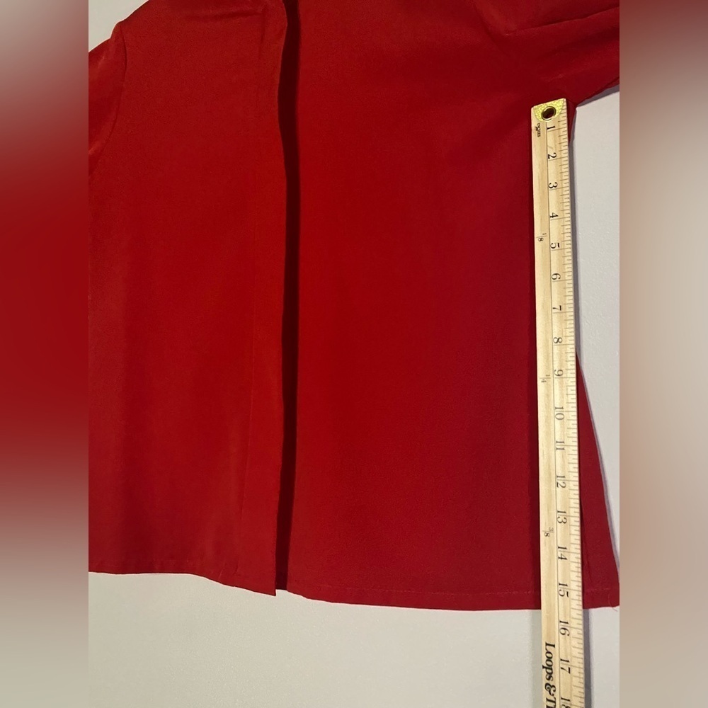 Vintage PENDLETON red blouse women Country Sophisticates size 12 button down - Picture 8 of 9